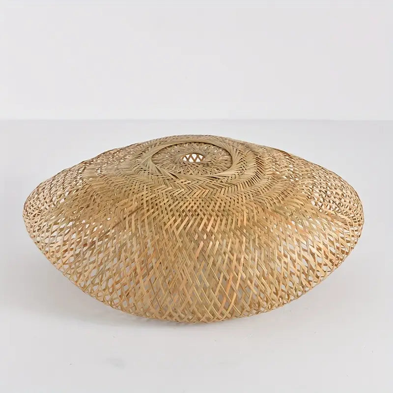 Handwoven Bamboo Boho Pendant Lampshade