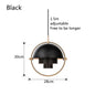 Layered Dome Pendant Light with Gold Ring – Black
