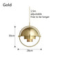 Layered Dome Pendant Light with Gold Ring – Gold