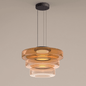 Layered Glass Bauhaus Pendant Light – Amber