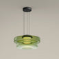 Layered Glass Bauhaus Pendant Light – Green