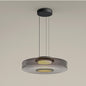 Layered Glass Bauhaus Pendant Light – Smoke Grey