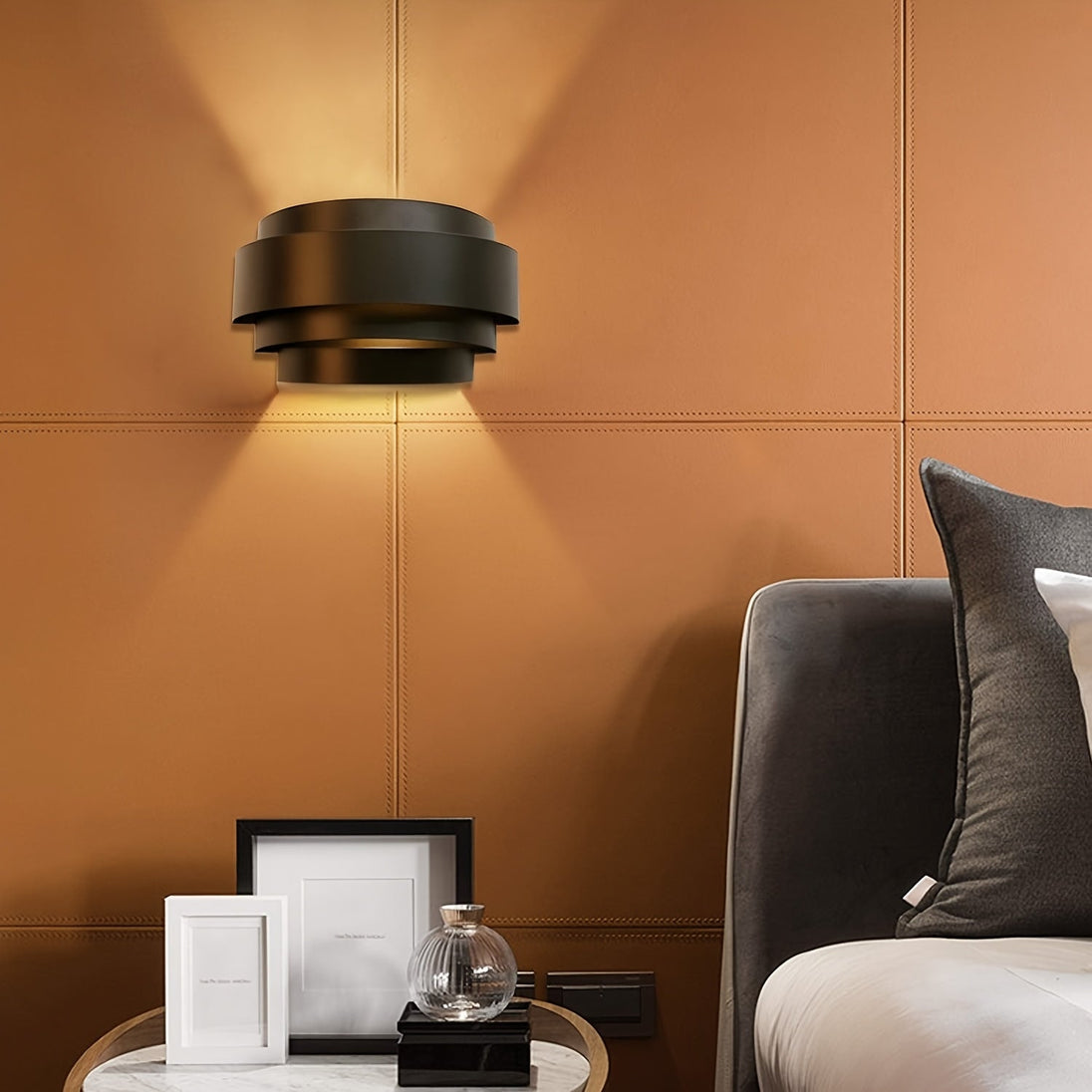 Layered Metal Up and Down Wall Sconce