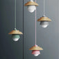 Layered Nordic Wood and Metal Pendant Light