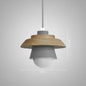 Layered Nordic Wood and Metal Pendant Light – Grey