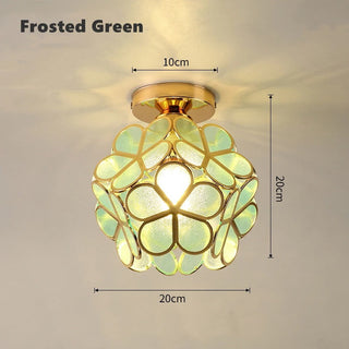 Acrylic Petal Flower Ceiling Light with Gold Frame