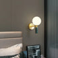 Marble and Frosted Glass Wall Sconce