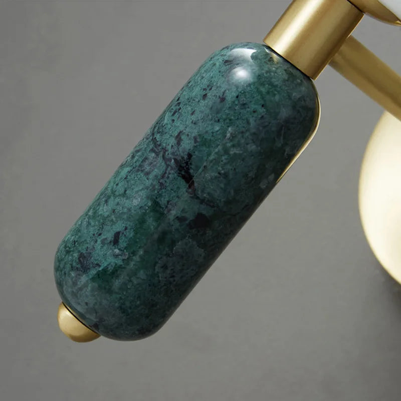 Marble and Frosted Glass Wall Sconce