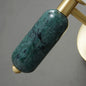 Marble and Frosted Glass Wall Sconce