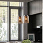 Mid-Century Double Glass Pendant Light – detail view
