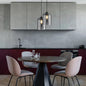 Mid-Century Double Glass Pendant Light – styled view
