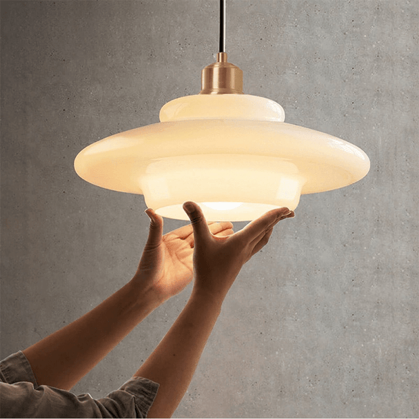 Milk Glass Pendant Light