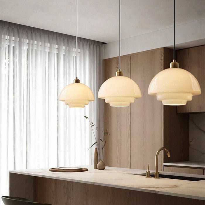 Milk Glass Pendant Light – close-up 14