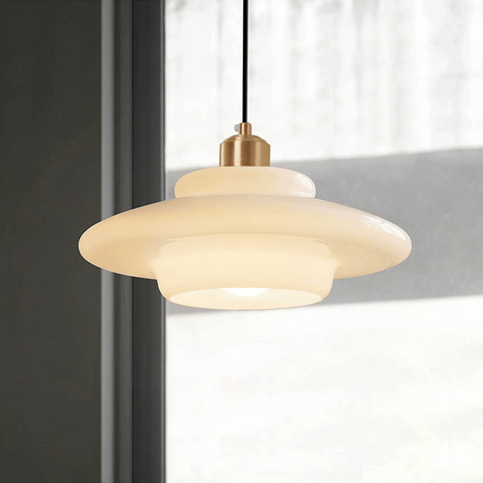 Milk Glass Pendant Light – close-up