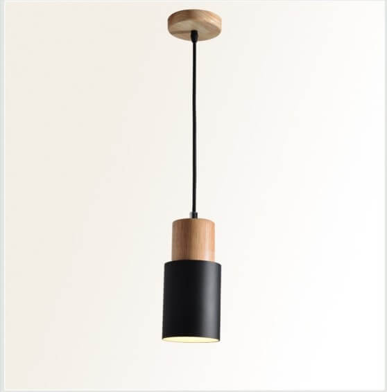 Mini Macaron Cylinder Pendant – Black