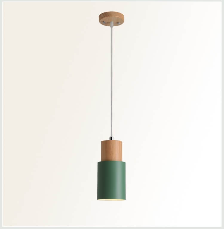 Mini Macaron Cylinder Pendant – Green