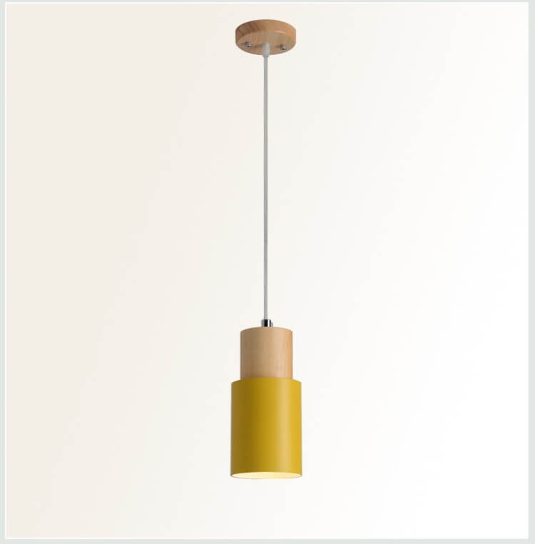 Mini Macaron Cylinder Pendant – Yellow