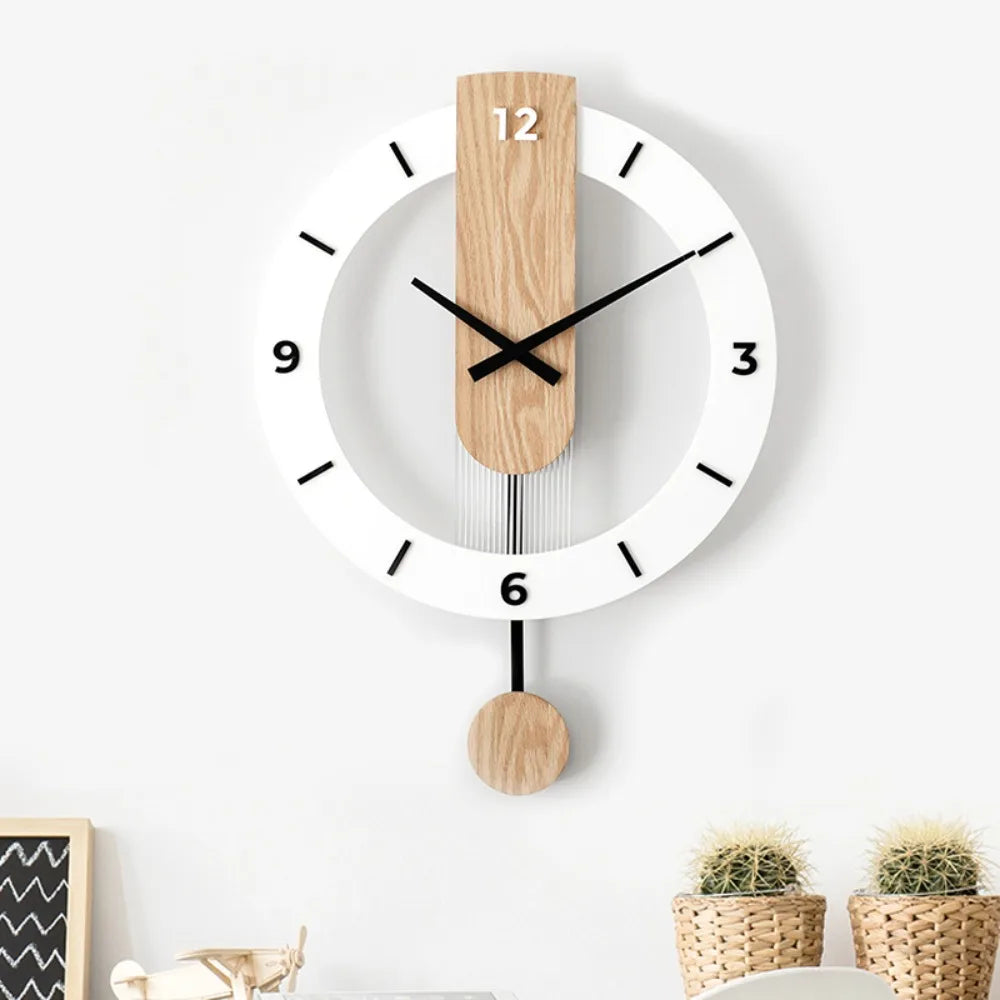 Acrylic and Wood Pendulum Clock