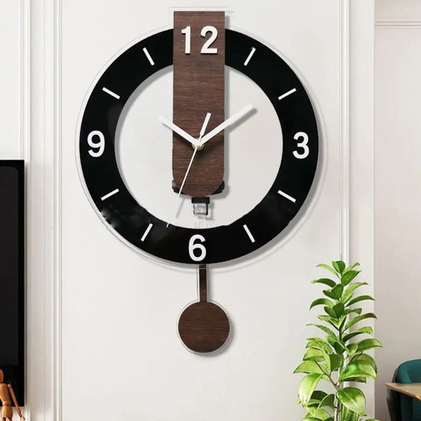 Acrylic and Wood Pendulum Clock – product photo
