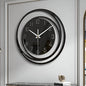 Black Acrylic Wall Clock – close-up