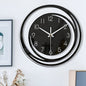 Black Acrylic Wall Clock – styled view