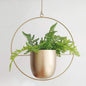 Hanging Plant Frame with Pot in Gold