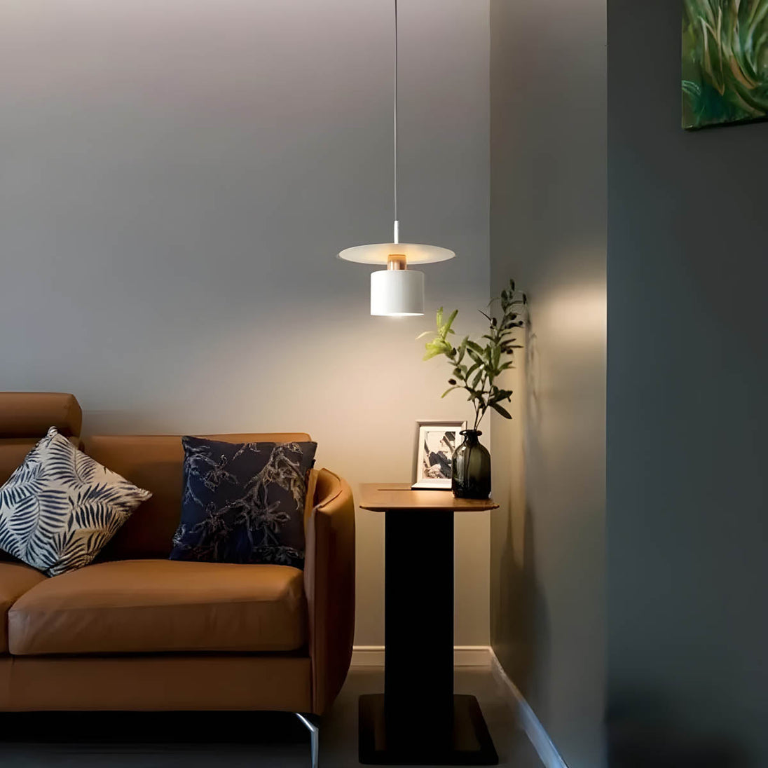 Minimalist Metal Dome Pendant Light – full view