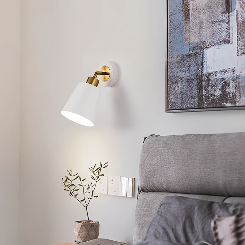 Minimalist Metal Wall Sconce – White
