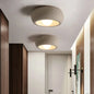 Round Flush Ceiling Light in Brown