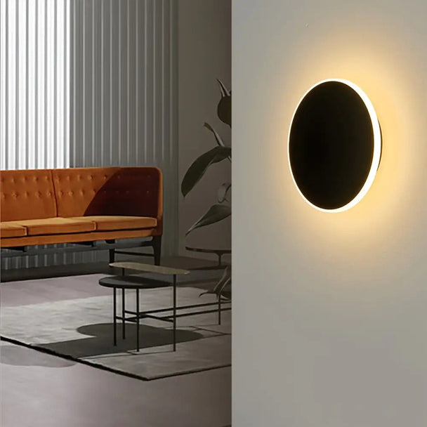 Minimalist Round LED Halo Wall Light