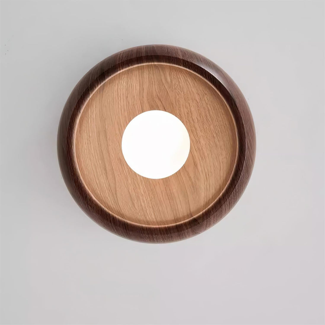 Round Wooden LED Ceiling Light – design detail
