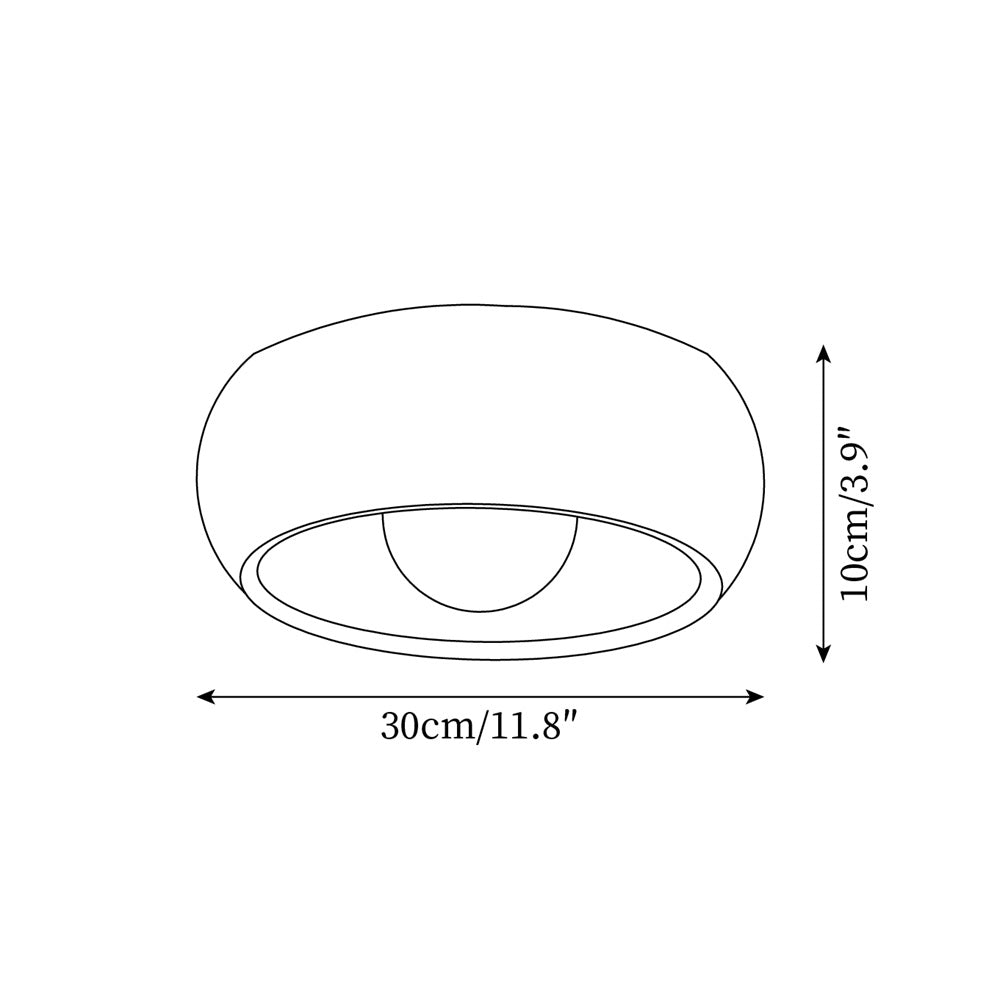 Round Wooden LED Ceiling Light – close-up 14
