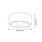 Round Wooden LED Ceiling Light – close-up 14