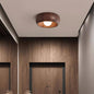 Round Wooden LED Ceiling Light – styled view