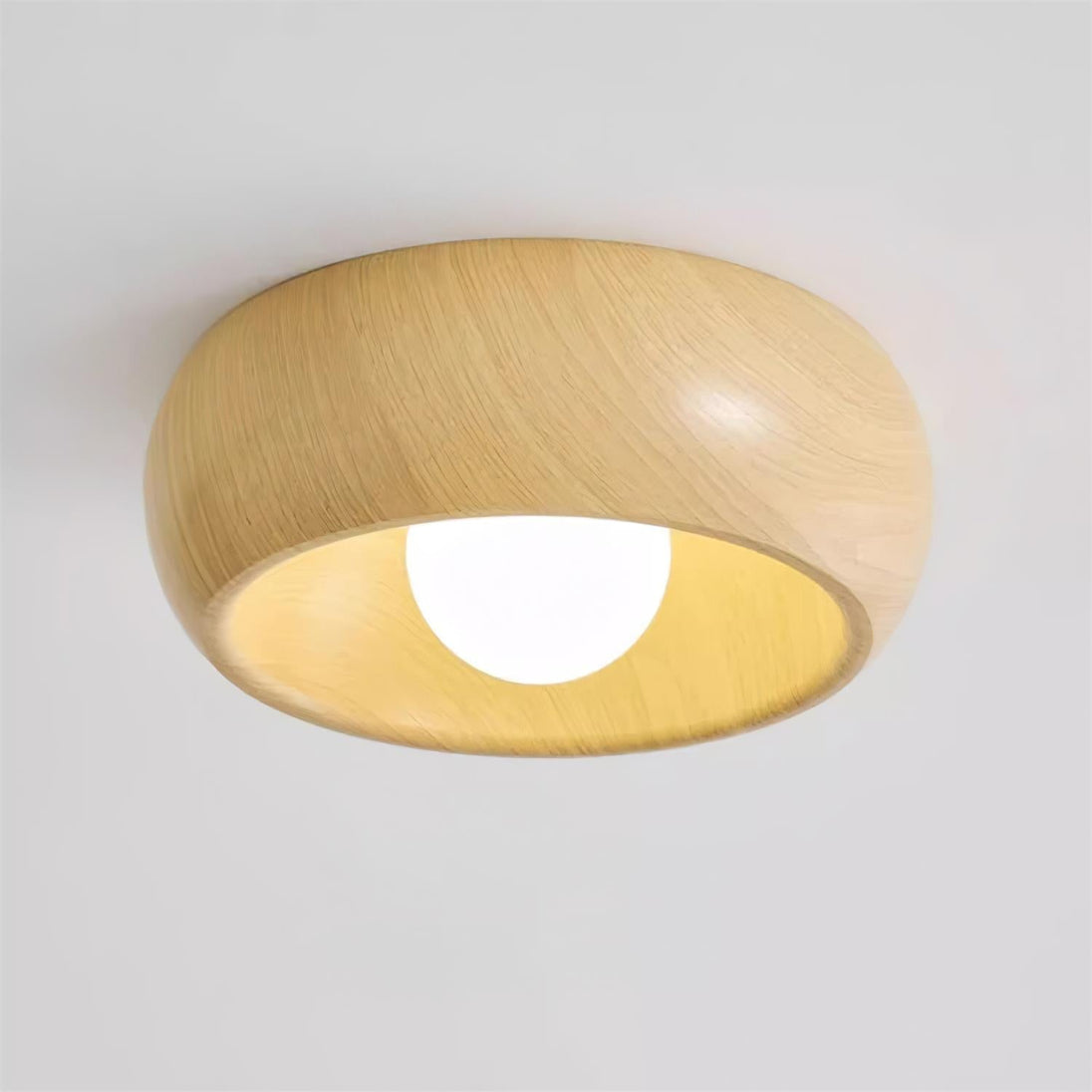 Round Wooden LED Ceiling Light – size overview