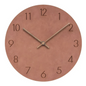 Minimalist Round Wall Clock in Orange