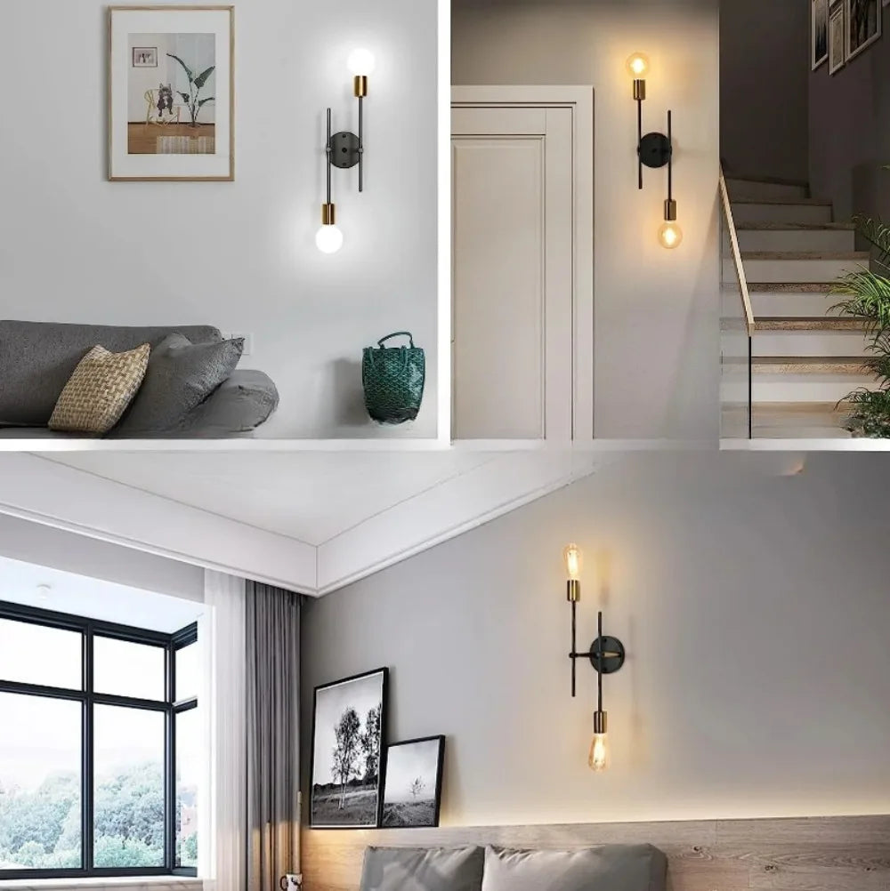 Iron 2-Light Ceiling Lamp – close-up