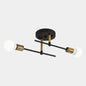 Iron 2-Light Ceiling Lamp in Black Gold – product photo