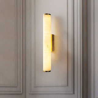 Modern LED Wall Sconce Light with Marble-Effect Diffuser