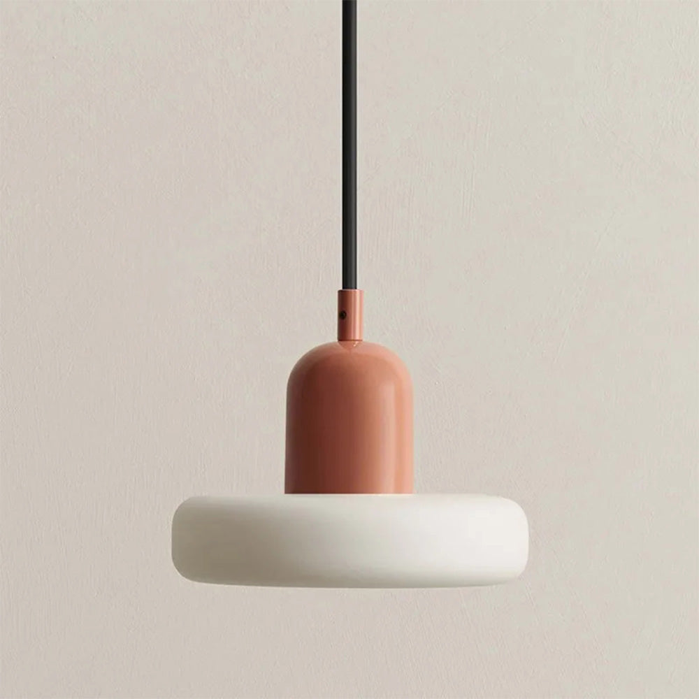 Morandi Glass Dome Pendant Light – Pink