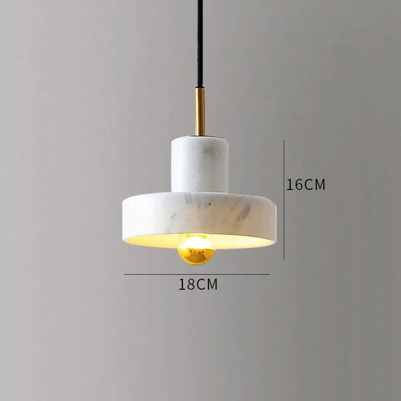 Natural Marble Pendant Lamp – White