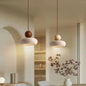 Natural Stone and Wood Mini Pendant Light