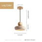 Natural Stone and Wood Mini Pendant Light – Natural Wood