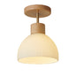 Wood and Glass Ceiling Light – in a room setting