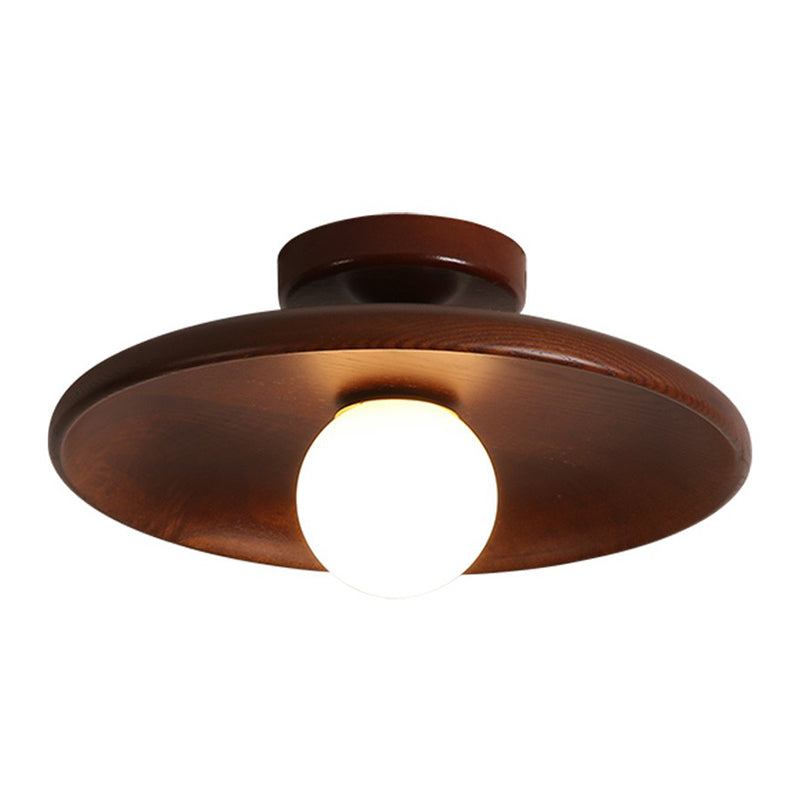 Wooden Semi-Flush Ceiling Light – detail view