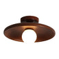 Wooden Semi-Flush Ceiling Light – detail view