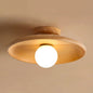 Wooden Semi-Flush Ceiling Light in Light Wood