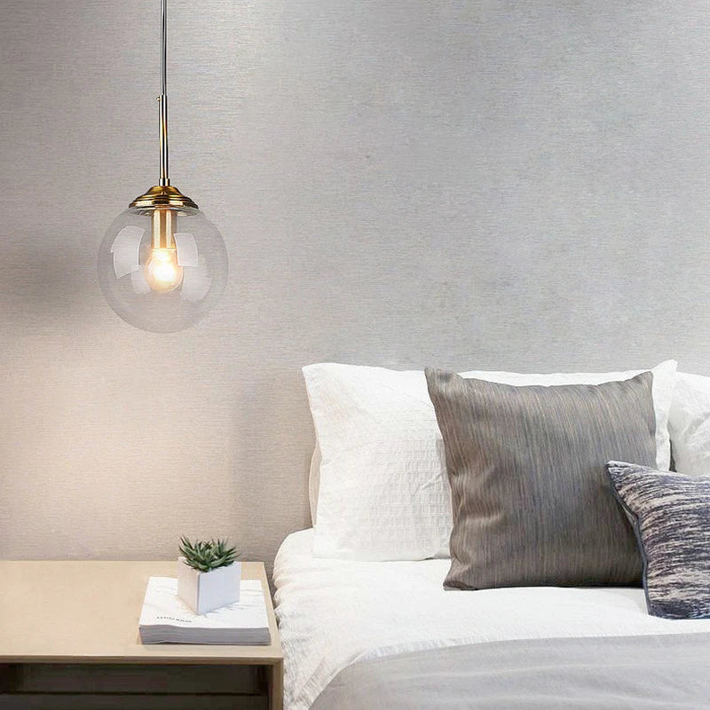 Nordic Glass Globe Mini Pendant Light – Clear