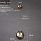 Nordic Glass Globe Mini Pendant Light – Smoke Grey