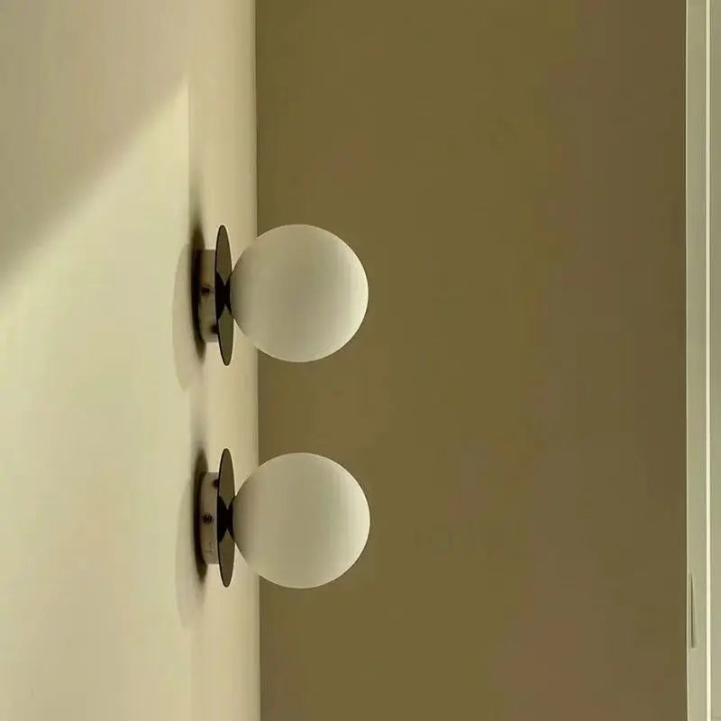 Glass Globe Wall Light – close-up